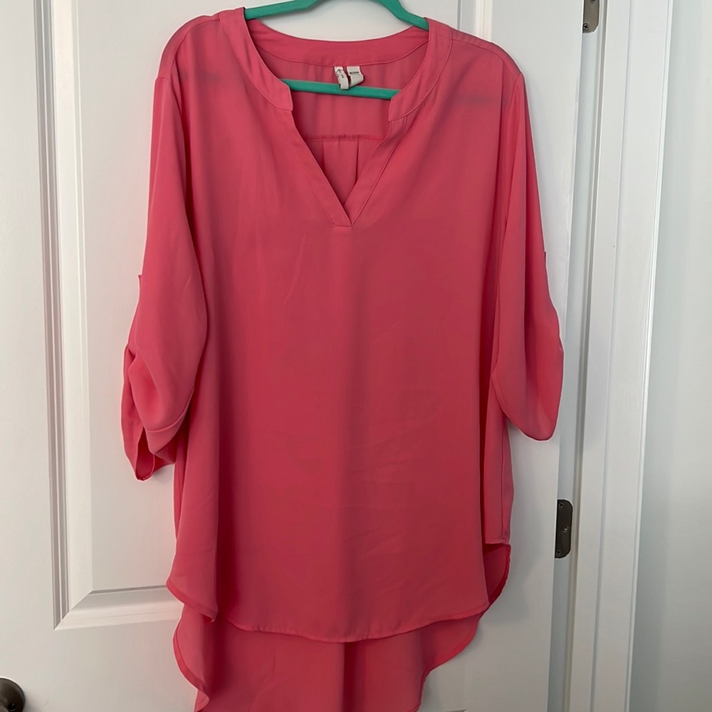 Coral colored high low top